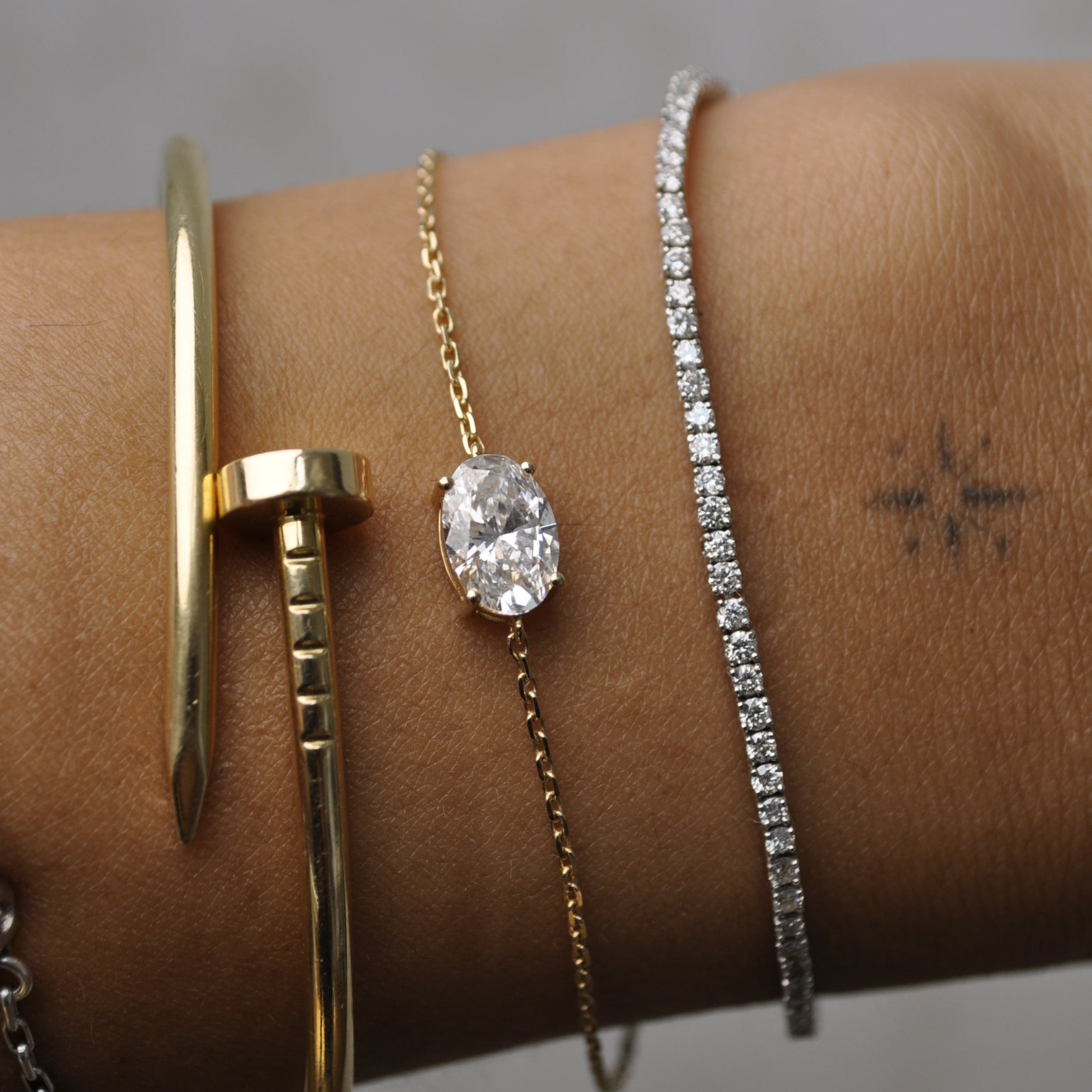Pulsera Oval Solitario